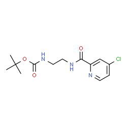 N-[2-(BOC-氨基)乙基]-4-氯吡啶-2-甲酰胺结构式