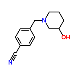 4-[(3-hydroxypiperidin-1-yl)methyl]benzonitrile Structure