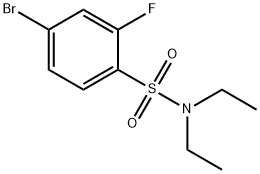 4-bromo-N,N-diethyl-2-fluorobenzenesulfonamide结构式