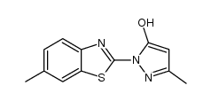 3-methyl-1-(6-methylbenzo[d]thiazol-2-yl)-1H-pyrazol-5-ol结构式