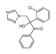 2-(2-chlorophenyl)-2-hydroxy-1-phenyl-3-(1,2,4-triazol-1-yl)propan-1-one结构式