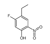 4-乙基-5-氟-2-硝基苯酚结构式
