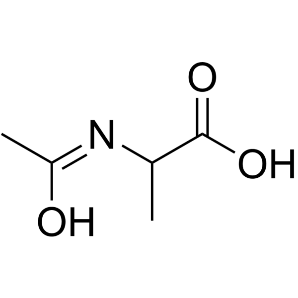 N-乙酰-DL-丙氨酸结构式