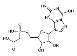 2-[[5-(2-amino-6-oxo-3H-purin-9-yl)-3,4-dihydroxyoxolan-2-yl]methoxy-hydroxyphosphoryl]acetic acid Structure