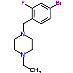 1-(4-溴-2-氟苯甲基)-4-乙基哌嗪结构式