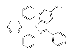 3-(吡啶-4-基)-1-三苯甲游基-1H-吲唑-5-胺结构式