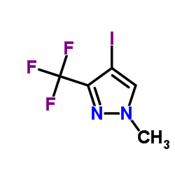 4-碘-1-甲基-3-三氟甲基-1H-吡唑结构式