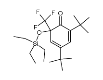 4,6-di-tert-butyl-2-(triethylsiloxy)-2-(trifluoromethyl)-3,5-cyclohexadien-1-one结构式