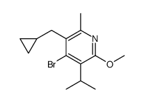 4-bromo-5-(cyclopropylmethyl)-2-methoxy-6-methyl-3-propan-2-ylpyridine结构式