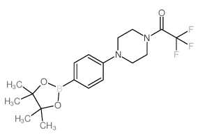 4-(4-三氟乙酰基)哌嗪)苯硼酸频那醇酯结构式