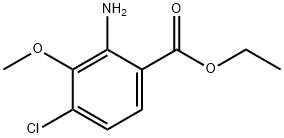 2-氨基-4-氯-3-甲氧基苯甲酸乙酯结构式