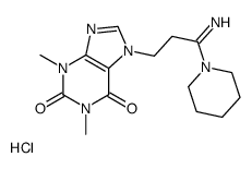 7-(3-imino-3-piperidin-1-ylpropyl)-1,3-dimethylpurine-2,6-dione,hydrochloride结构式
