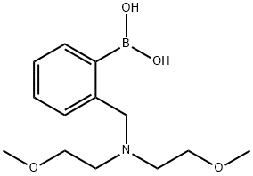2-(二(甲氧基乙基)氨基甲基)苯硼酸结构式