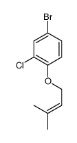 4-bromo-2-chloro-1-[(3-methylbut-2-en-1-yl)oxy]benzene结构式