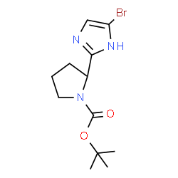 2-(5-溴-1H-咪唑-2-基)吡咯烷-1-羧酸叔丁酯结构式
