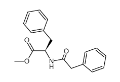 (R)-methyl 3-phenyl-2-(2-phenylacetamido)propanoate结构式