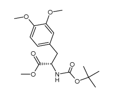 (S)-(+)-2-tert-butoxycarbonylamino-3-(3,4-dimethoxyphenyl)propionic acid methyl ester结构式