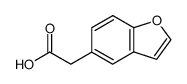 2-(苯并呋喃-5-基)乙酸结构式