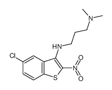 N-(5-chloro-2-nitro-1-benzothiophen-3-yl)-N',N'-dimethylpropane-1,3-diamine结构式