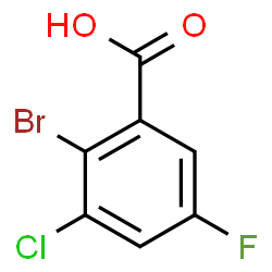 2-溴-3-氯-5-氟苯甲酸结构式