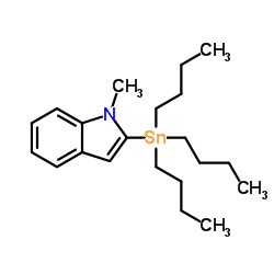 1-Methyl-2-(tributylstannyl)-1H-indole Structure