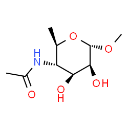 Methyl-4-(acetylamino)-4,6-dideoxy-α-D-mannopyranoside Structure