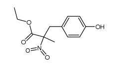 2-Nitro-2-(4-hydroxybenzyl)propionsaeureethylester结构式