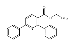 2, 6-diphenyl-3-pyridinecarboxylic acid ethyl ester结构式