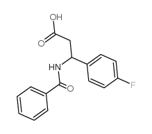 3-苯甲酰基氨基-3-(4-氟苯基)丙酸结构式