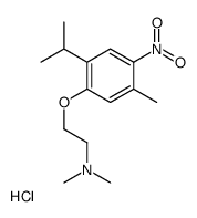N,N-dimethyl-2-(5-methyl-4-nitro-2-propan-2-ylphenoxy)ethanamine,hydrochloride Structure