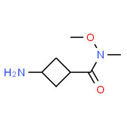 Cyclobutanecarboxamide, 3-amino-N-methoxy-N-methyl-, cis- (9CI) Structure