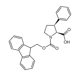 Fmoc-cis-DL-3-苯基脯氨酸结构式