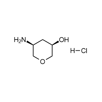 (3R,5S)-5-氨基四氢-2H-吡喃-3-醇盐酸盐结构式