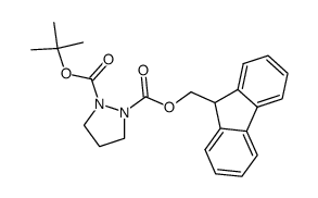 1-((9H-Fluoren-9-yl)Methyl) 2-tert-butyl pyrazolidine-1,2-dicarboxylate结构式