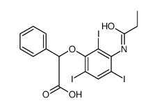 2-Phenyl-2-(3-propionylamino-2,4,6-triiodophenoxy)acetic acid结构式