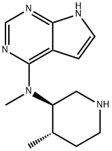 7H-Pyrrolo[2,3-d]pyrimidin-4-amine, N-methyl-N-[(3R,4S)-4-methyl-3-piperidinyl]- structure