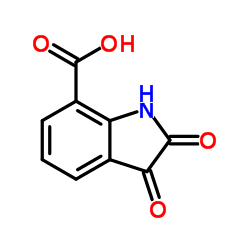 2,3-二氧吲哚林-7-羧酸结构式