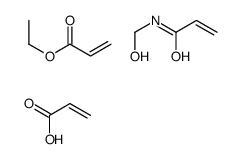 2-丙烯酸与2-丙烯酸乙酯和N-羟甲基-2-丙烯酰胺的聚合物结构式