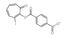 2,4,6-Cycloheptatrien-1-one,3-iodo-2-[(4-nitrobenzoyl)oxy]- structure