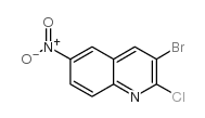 3-BROMO-2-CHLORO-6-NITRO-QUINOLINE结构式