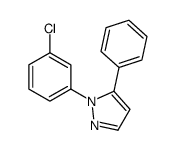 1-(3-CHLOROPHENYL)-5-PHENYL-1H-PYRAZOLE结构式