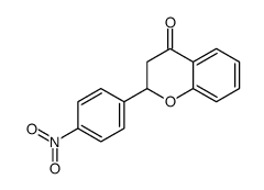 2-(4-Nitrophenyl)-2,3-dihydro-4H-1-benzopyran-4-one结构式