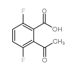 2-乙酰基-3,6-二氟苯甲酸结构式