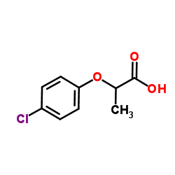 2-(4-氯苯氧基)丙酸结构式