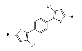 1,4-bis(3,5-dibromo-2-thienyl)benzene结构式