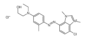 5-chloro-7-[[4-[ethyl(2-hydroxyethyl)amino]-2-benzyl]azo]-1,3-dimethyl-1H-benzimidazolium chloride Structure