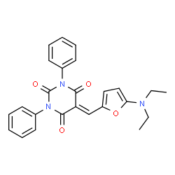 2,4,6(1H,3H,5H)-Pyrimidinetrione,5-[[5-(diethylamino)-2-furanyl]methylene]-1,3-diphenyl- Structure
