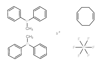 1,5-Cyclooctadienebis(methyldiphenylphosphine)iridium(I) hexafluorophosphate structure