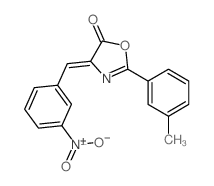 2-(3-methylphenyl)-4-[(3-nitrophenyl)methylidene]-1,3-oxazol-5-one结构式