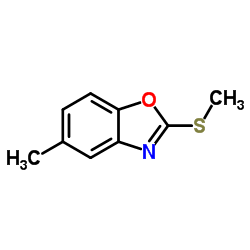 2-甲硫基-6-甲基苯并恶唑结构式